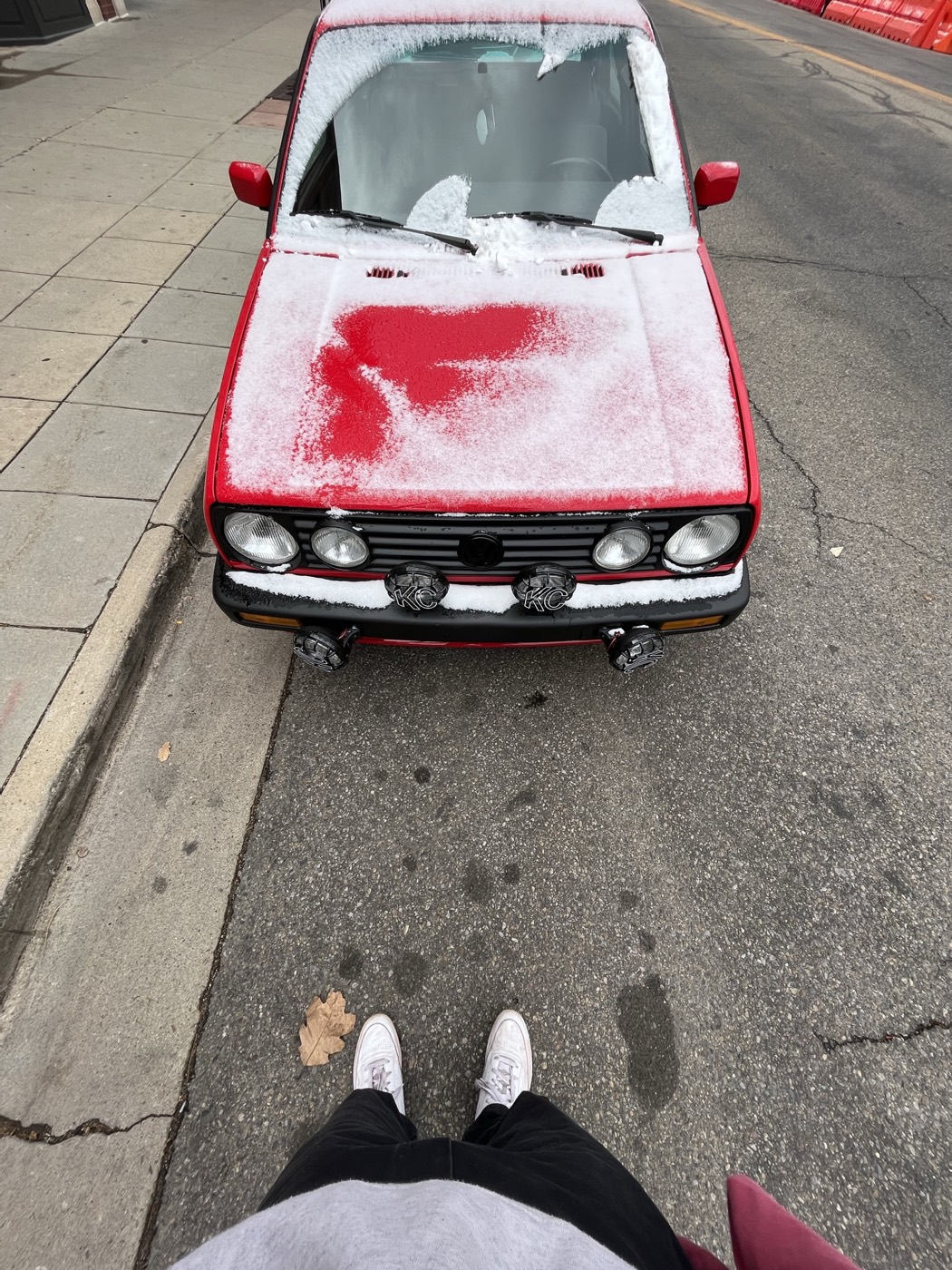 The Mk2 GTI under a dusting of snow